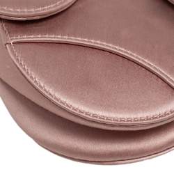 Pre Owned Dior Beige Satin Mini Saddle Bag