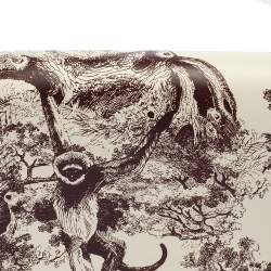 مملوكة مسبقًا محفظة بسلسلة ديور ليدي ديور تويل دو جوي جلد مطبوع أبيض