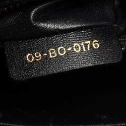 Pre Owned حقيبة كتف ديور ديوراما جلد ميكروكاناج ذهبي ميتاليك لامع متوسطة