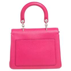 Pre Owned Dior Pink Leather Small Be Dior Flap Top Handle Bag