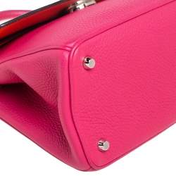 Pre Owned Dior Pink Leather Small Be Dior Flap Top Handle Bag