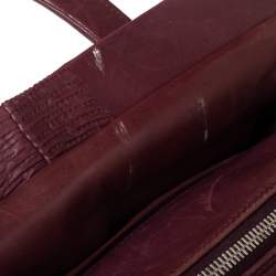 Dior Plum Leather Karenina Frame Tote