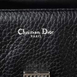 Pre Owned Dior Black Leather Large Diorever Top handle Bag