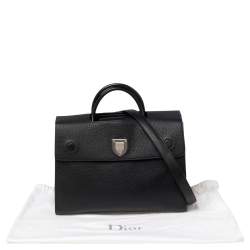 Dior Black Leather Large Diorever Top handle Bag