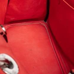 Pre Owned Dior Blue Grained Leather Medium Diorissimo Shopper Tote