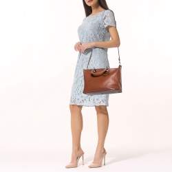 Pre Owned Dior Brown Leather Medium Diorissimo Shopper Tote