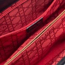 Pre Owned Dior Black Glossy Leather Vintage Frame Bag