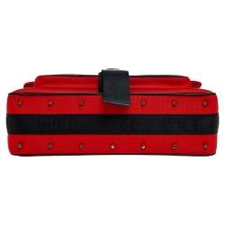 Pre Owned حقيبة كتف ديور هاردكور قماش أحمر / أسود