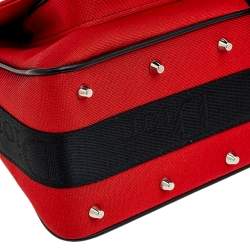 Pre Owned حقيبة كتف ديور هاردكور قماش أحمر / أسود