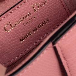 Pre Owned Dior Pink Leather Saddle Shoulder Bag