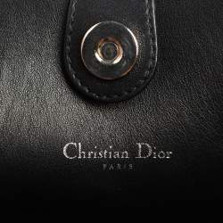 Pre Owned Dior Black/Beige Leather and Python Small Dior Addict Shopper Tote