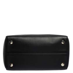 Pre Owned Dior Black/Beige Leather and Python Small Dior Addict Shopper Tote