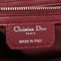 Pre Owned Dior Red Cannage Leather Large New Lock Flap Shoulder Bag