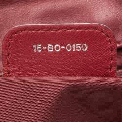 Pre Owned Dior Red Cannage Leather Large New Lock Flap Shoulder Bag