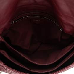 Pre Owned Dior Red Cannage Leather Large New Lock Flap Shoulder Bag