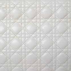 Pre Owned Dior White Cannage Leather Panarea Zip Pouch