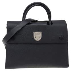Pre Owned Dior Black Leather Medium Diorever Bag