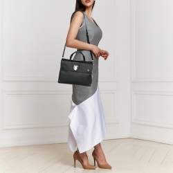 Pre Owned Dior Black Leather Medium Diorever Bag