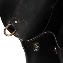 Pre Owned Dior Black Leather Medium Be Dior Top Handle Bag