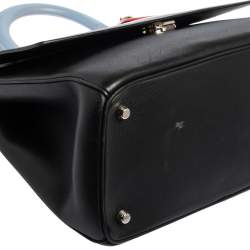Pre Owned Dior Black Leather Medium Be Dior Top Handle Bag