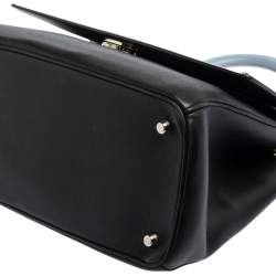 Pre Owned Dior Black Leather Medium Be Dior Top Handle Bag