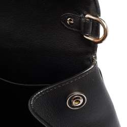 Pre Owned Dior Black Leather Medium Be Dior Top Handle Bag