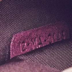 Pre Owned محفظة بسلسلة ديور ديوراما جلد عنابي 