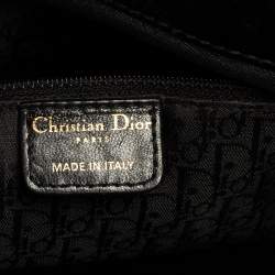 Pre Owned Dior Black Cannage Patent Leather Large Lady Dior Tote