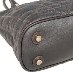 Pre Owned حقيبة يد ديور متروبول كانفاس مقوى كاناج رمادي ميتالك