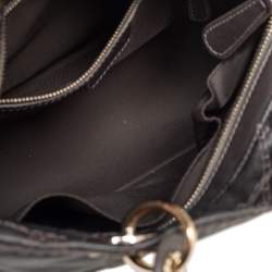 Pre Owned حقيبة يد ديور متروبول كانفاس مقوى كاناج رمادي ميتالك