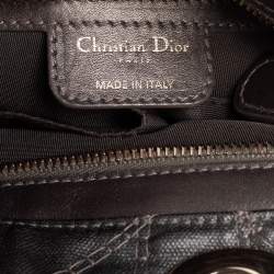 Pre Owned حقيبة يد ديور متروبول كانفاس مقوى كاناج رمادي ميتالك