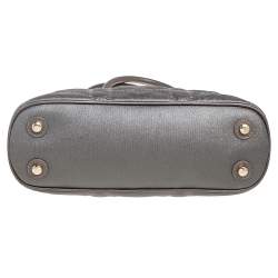 Pre Owned حقيبة يد ديور متروبول كانفاس مقوى كاناج رمادي ميتالك