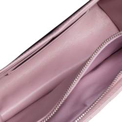 Pre Owned Dior Iridescent/Pink Cannage Quilted Patent and Leather New Lock Clutch Bag