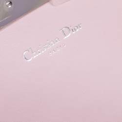 Pre Owned Dior Iridescent/Pink Cannage Quilted Patent and Leather New Lock Clutch Bag