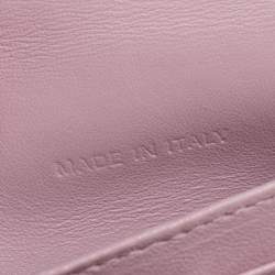 Pre Owned Dior Iridescent/Pink Cannage Quilted Patent and Leather New Lock Clutch Bag