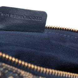 Pre Owned حقيبة سادل ديور جلد وكانفاس أوبليك أزرق/ رصاصي  