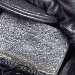 مملوكة مسبقًا Dior Metallic Grey Leather Malice Hobo