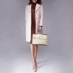 Pre Owned Dior Gold Leather Medium Diorever Tote