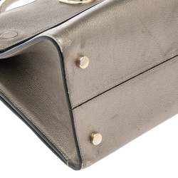Pre Owned Dior Gold Leather Medium Diorever Tote