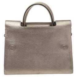 Pre Owned Dior Gold Leather Medium Diorever Tote