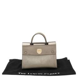 Pre Owned Dior Gold Leather Medium Diorever Tote