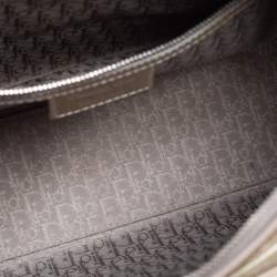 Pre Owned Dior Beige Cannage Patent Leather Large Lady Dior Tote