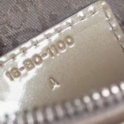 Pre Owned Dior Beige Cannage Patent Leather Large Lady Dior Tote