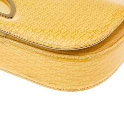 مملوكة مسبقًا Dior Yellow Oblique Patent Leather Malice Shoulder Bag