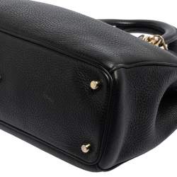 Pre Owned Dior Black Leather Medium Diorissimo Shopper Tote