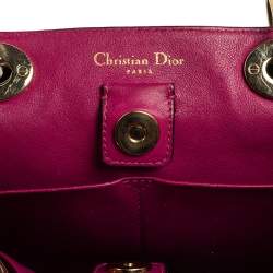 Pre Owned Dior Black Leather Medium Diorissimo Shopper Tote