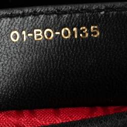 Pre Owned Dior Black Cannage Leather Medium Lady Dior Tote