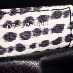 Dior Black/Off White Leather and Snakeskin Small Diorling Shoulder Bag