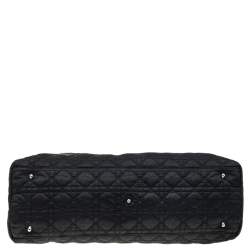 Pre Owned Dior Black Cannage Nylon Charming Lock Satchel