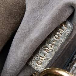 مملوكة مسبقًا Dior Beige/Gold Python Mini Lady Dior Chain Tote